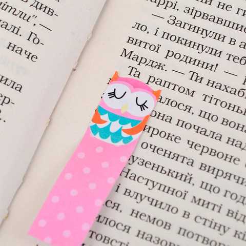 Індекси паперові "Rachel Owls", 55*15 мм, 120 шт, YES, 170233 2