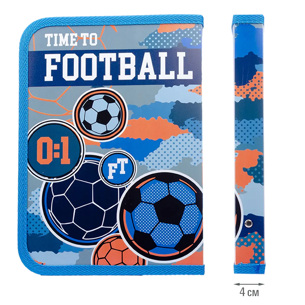 Папка для зошитів пласт. на блискавці B5 "Football", 491796 Yes 1