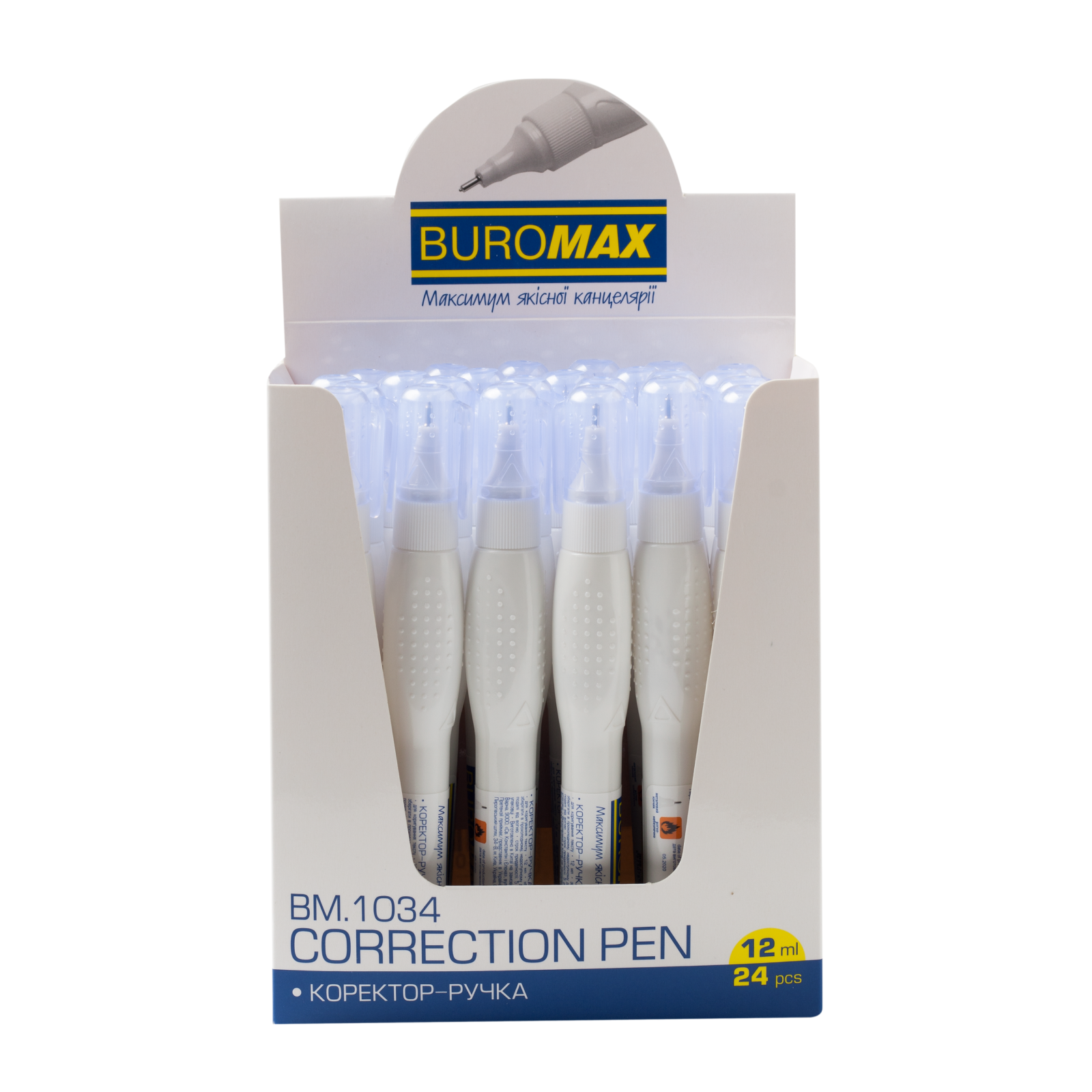 Корректор-ручка 12 мл, металлический наконечник Buromax BM.1034 1
