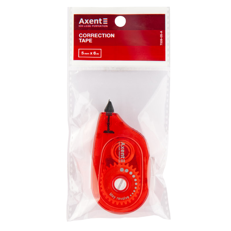 Коректор-стрічка 5 мм * 6 м, бордова, 7009-05-A Axent 1