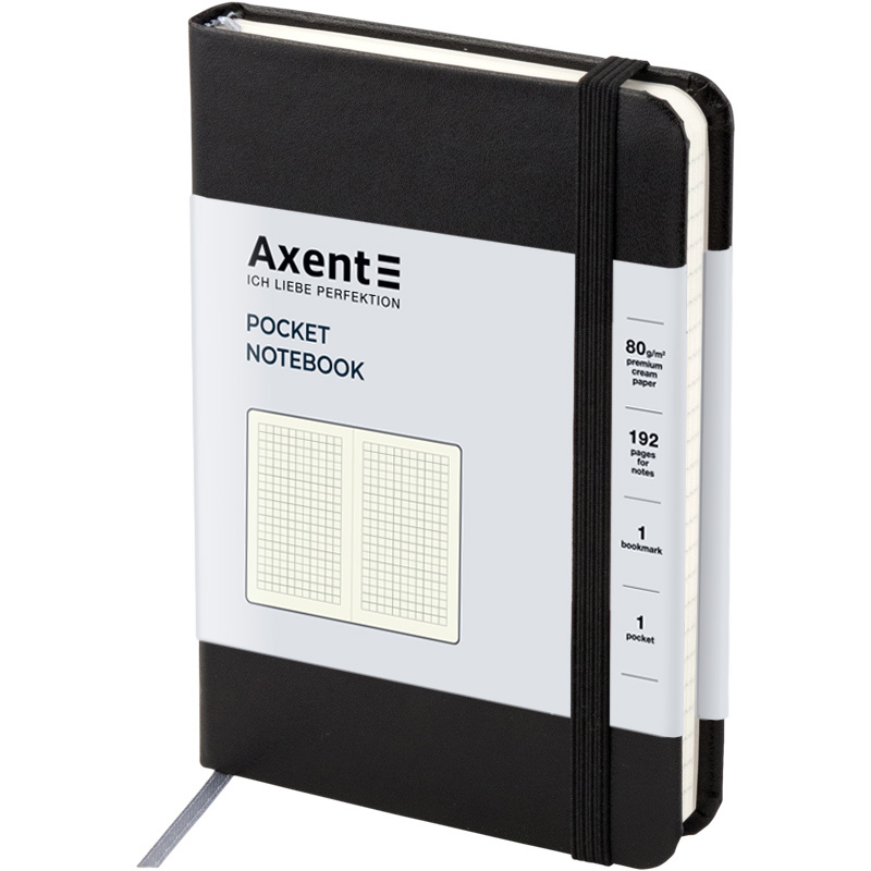 Книга записна Partner 96кл. 95*140 чорний, 8301-01-А 1