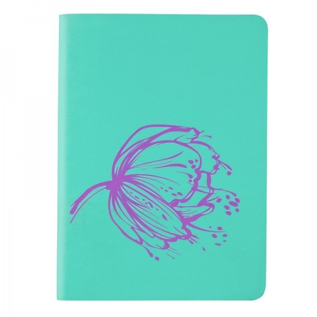 Книга записна Partner Soft Mini Bloom 80кл. 115*160 аквамарин, 8302-18-A