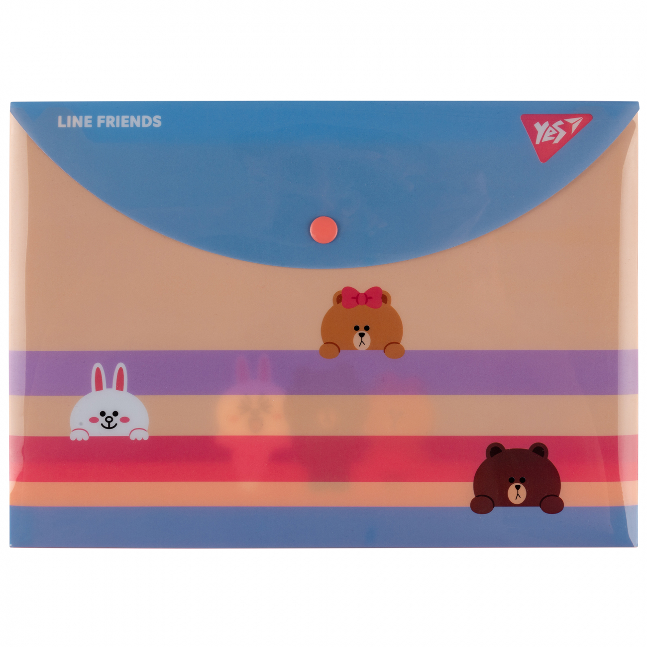 Папка-конверт на кнопке B5 "Line Friends", 492227 Yes