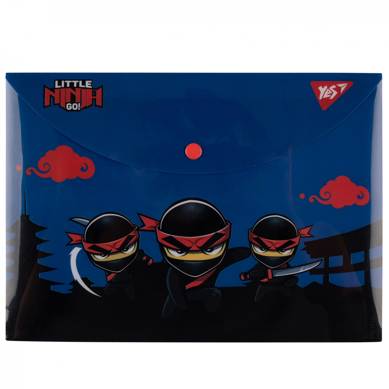 Папка-конверт на кнопке B5 "Ninja", 492228 Yes