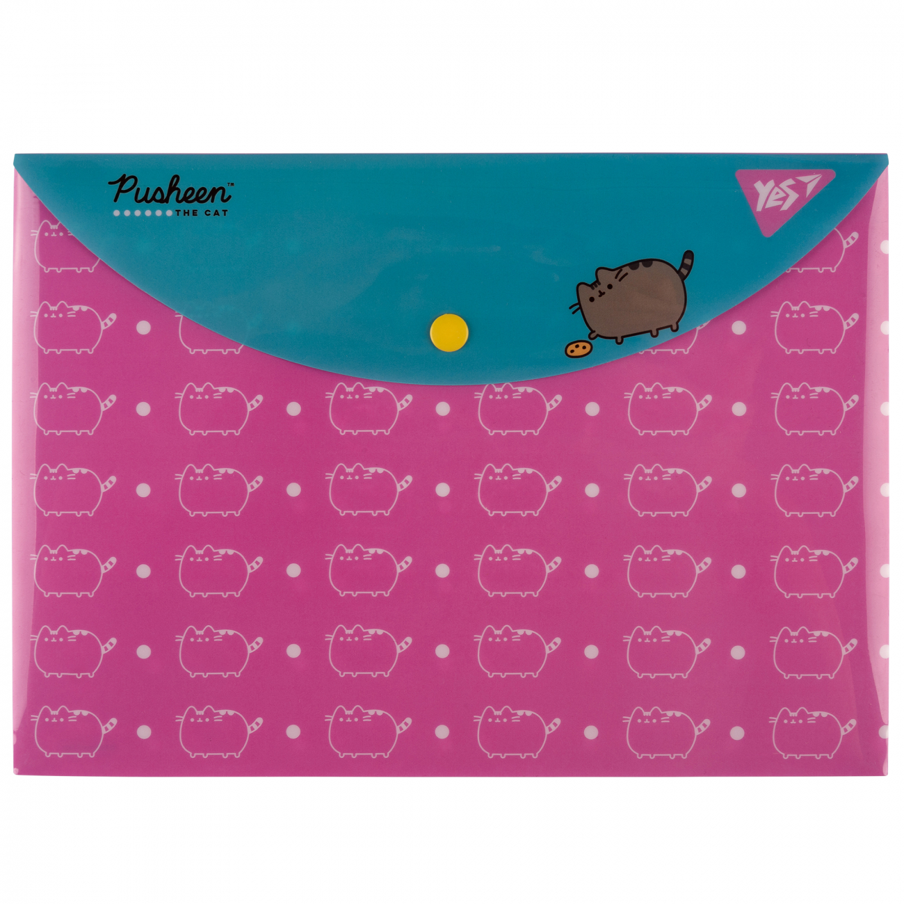 Папка-конверт на кнопке B5 "Pusheen", 492226 Yes