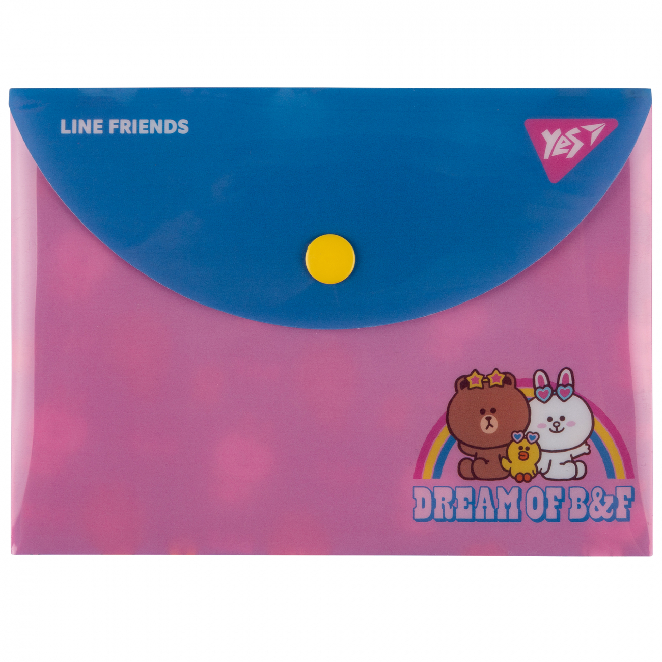 Папка-конверт на кнопке B7 "Line Friends", 492264 Yes