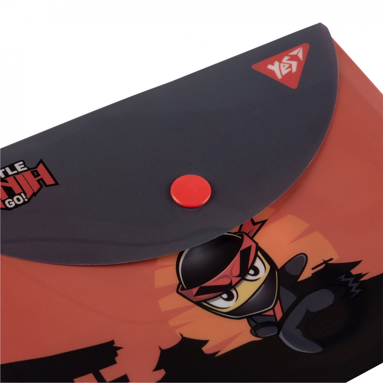 Папка-конверт на кнопке B7 "Ninja", оранжево-серый, 492265 Yes 1