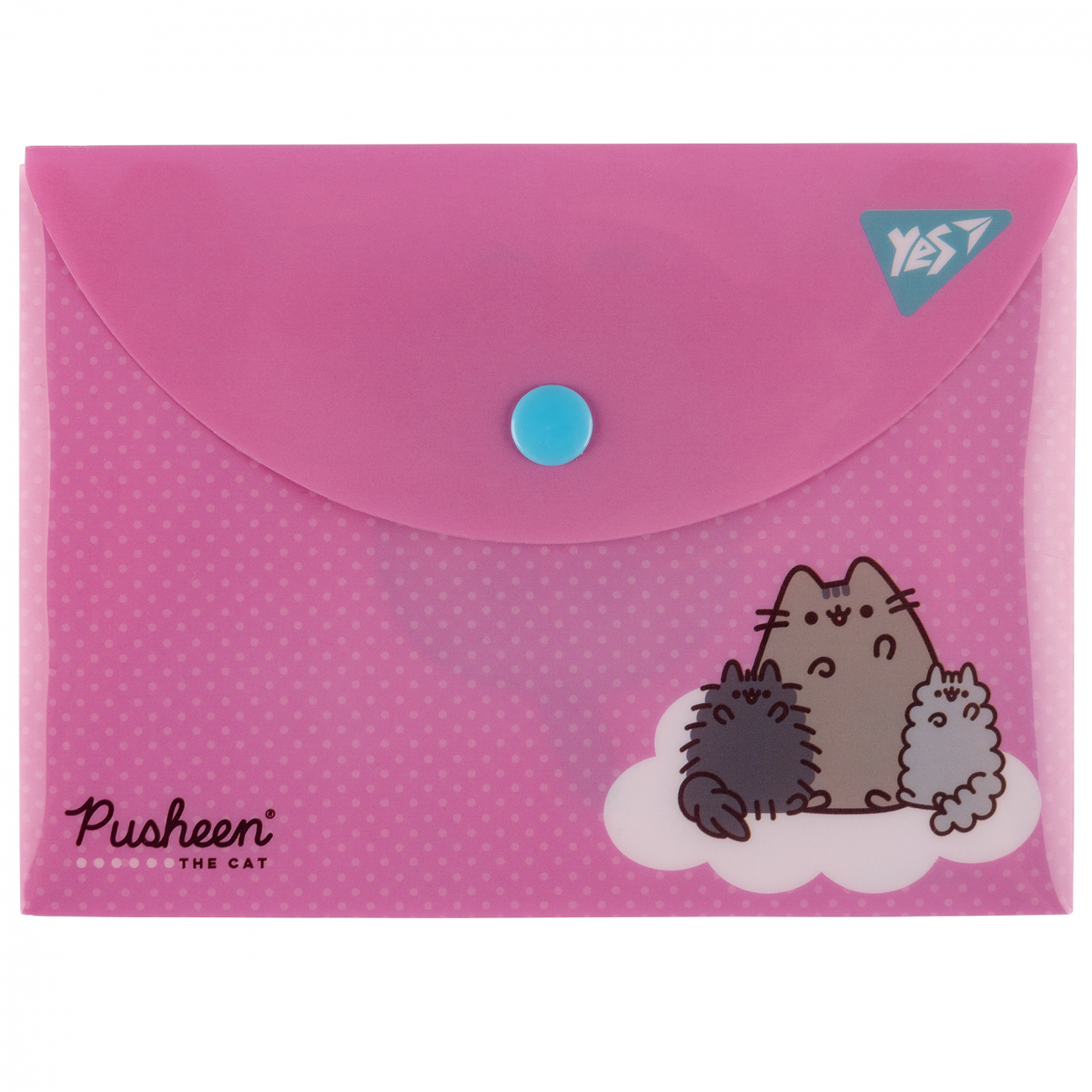 Папка-конверт на кнопке B7 "Pusheen", 492263 Yes