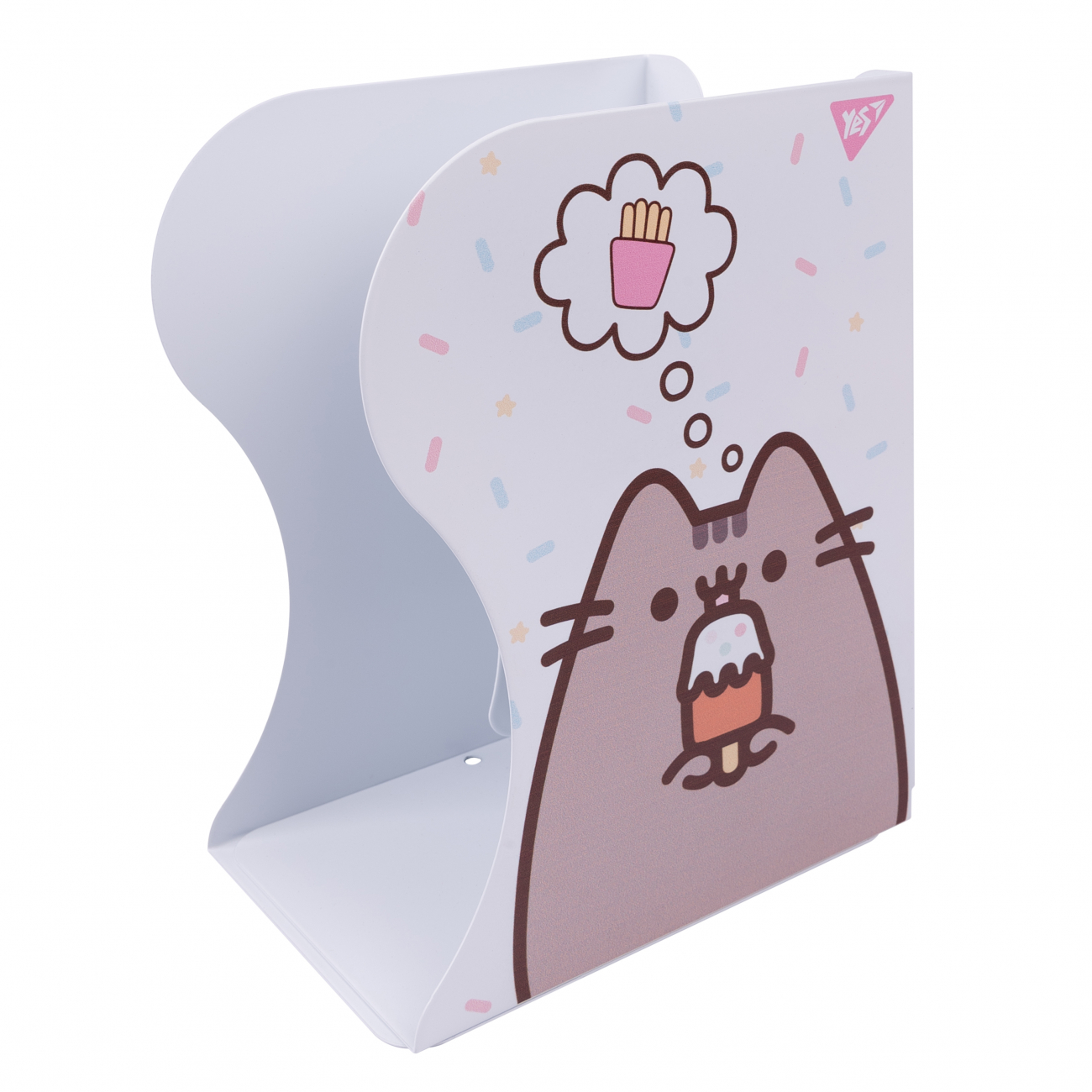 Підставка для книг YES металева, розсувна "Pusheen", 470473 1