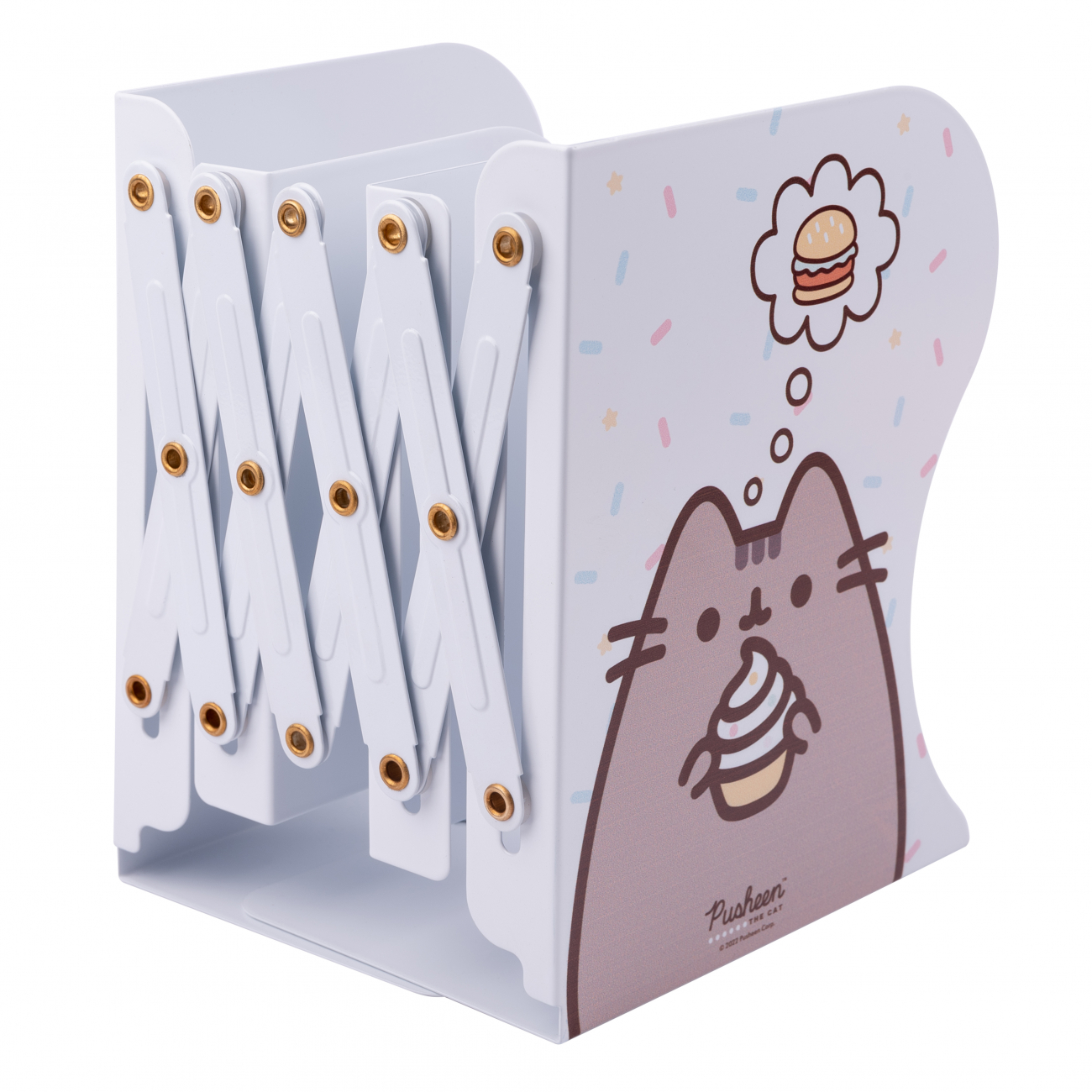 Підставка для книг YES металева, розсувна "Pusheen", 470473 2