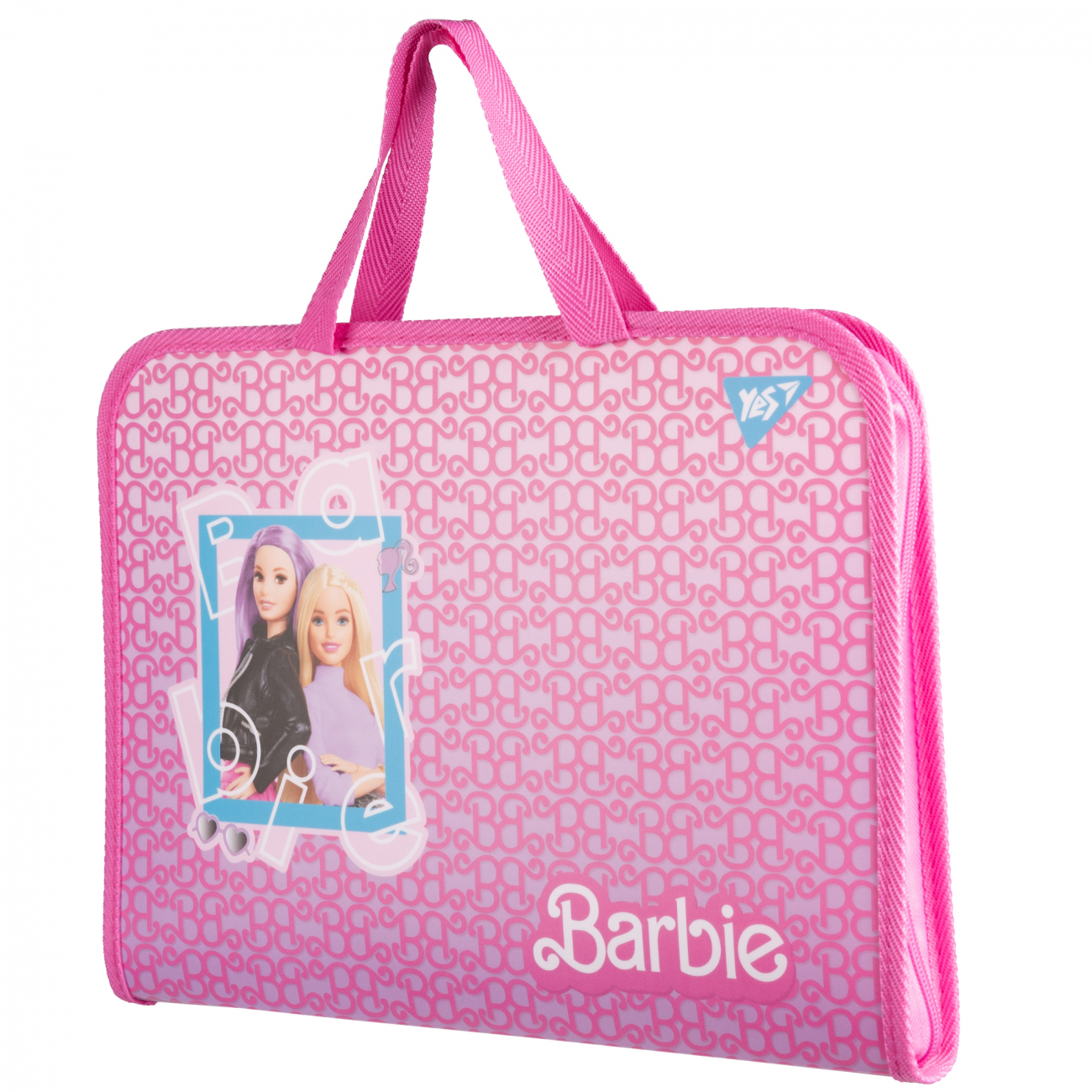 Папка-портфель FC на молнии с тканевыми ручками "Barbie" розовый, 492240 Yes 1