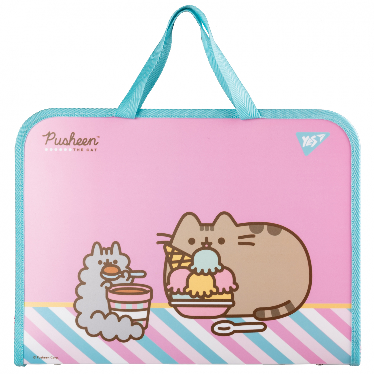 Папка-портфель FC на молнии с тканевыми ручками "Pusheen. Stormy", 492238 Yes