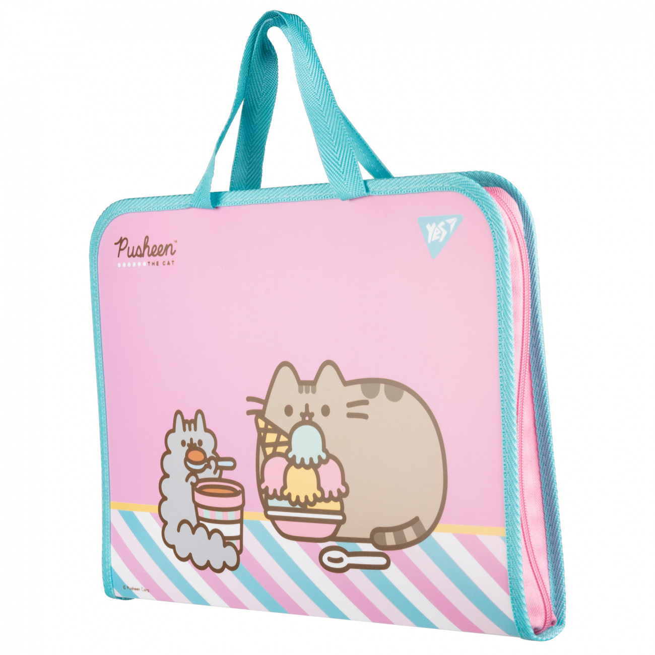 Папка-портфель FC на молнии с тканевыми ручками "Pusheen. Stormy", 492238 Yes 1