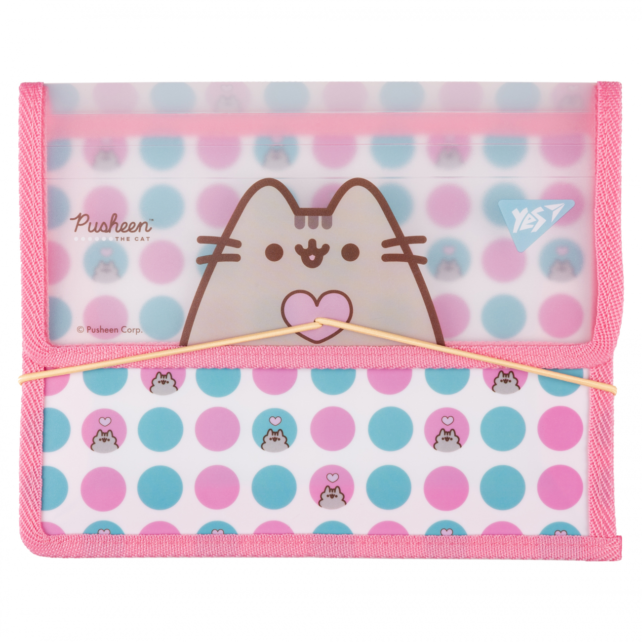 Папка для тетрадей пласт. на резинке В5 "Pusheen. Heart", 492209 Yes
