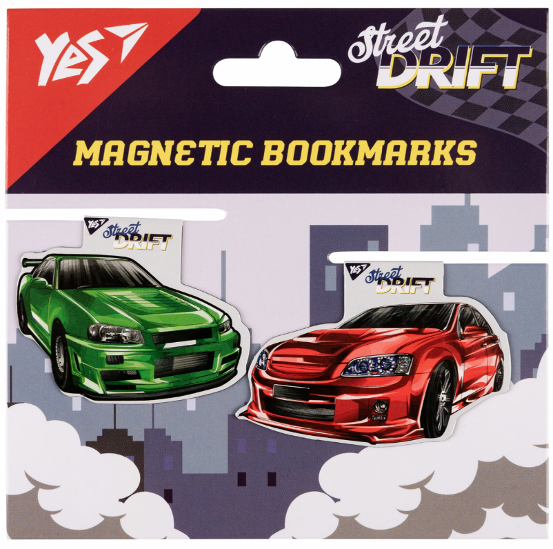 Закладки магнітні "Cool Street drift", 2шт, 708119 Yes