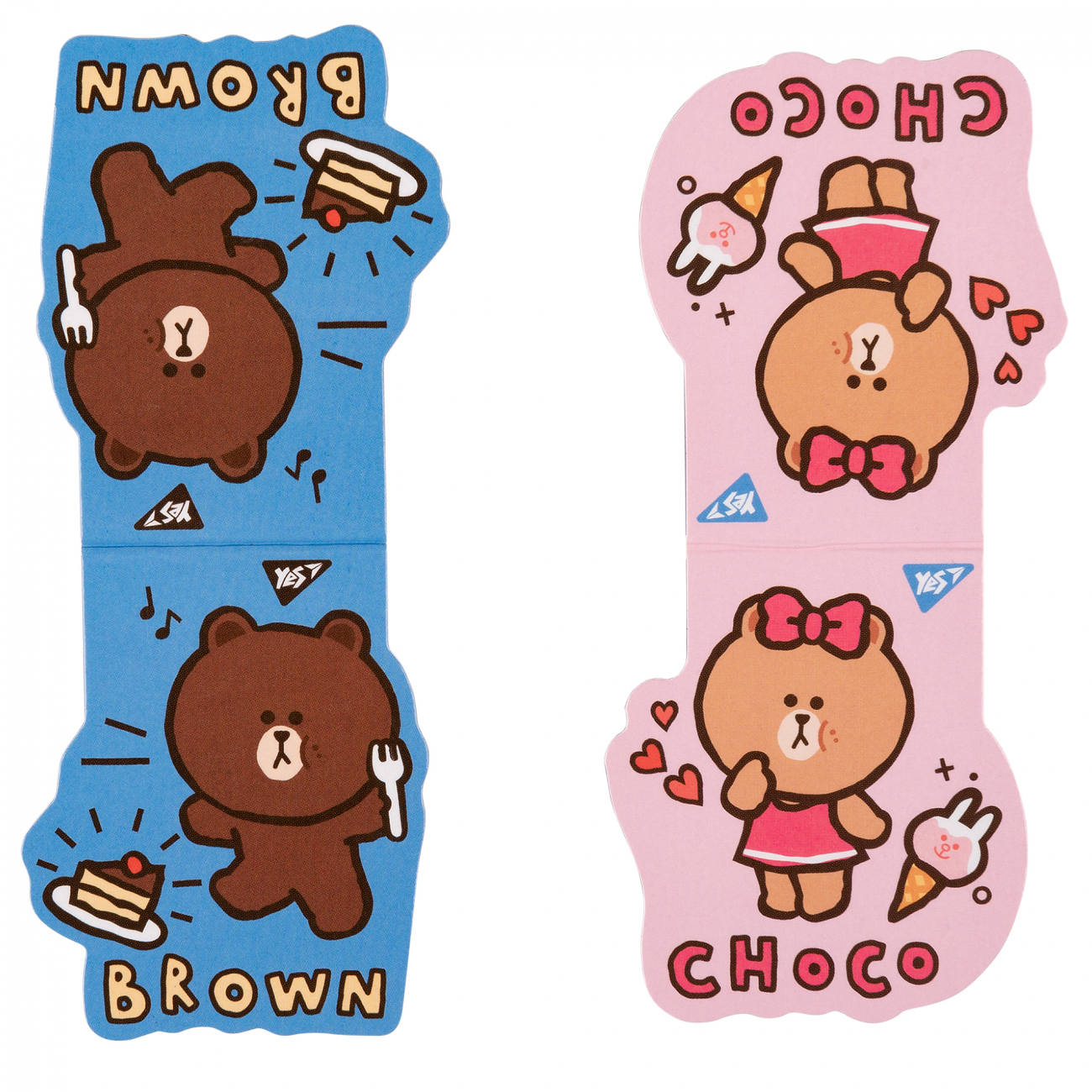 Закладки магнітні "Line Friends Brown and Choco", 2шт, 708106 Yes 2
