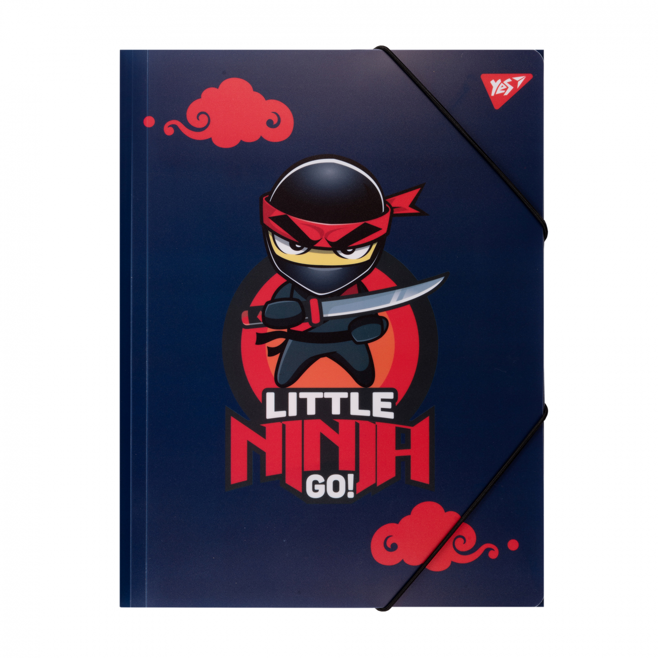 Папка A4 на резинке "Ninja" синяя, 492218 Yes