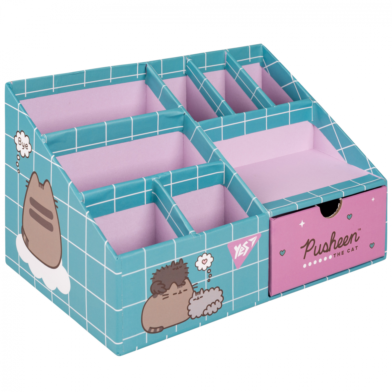 Органайзер настольный "Pusheen" 8 отделений, картон, 708222 Yes