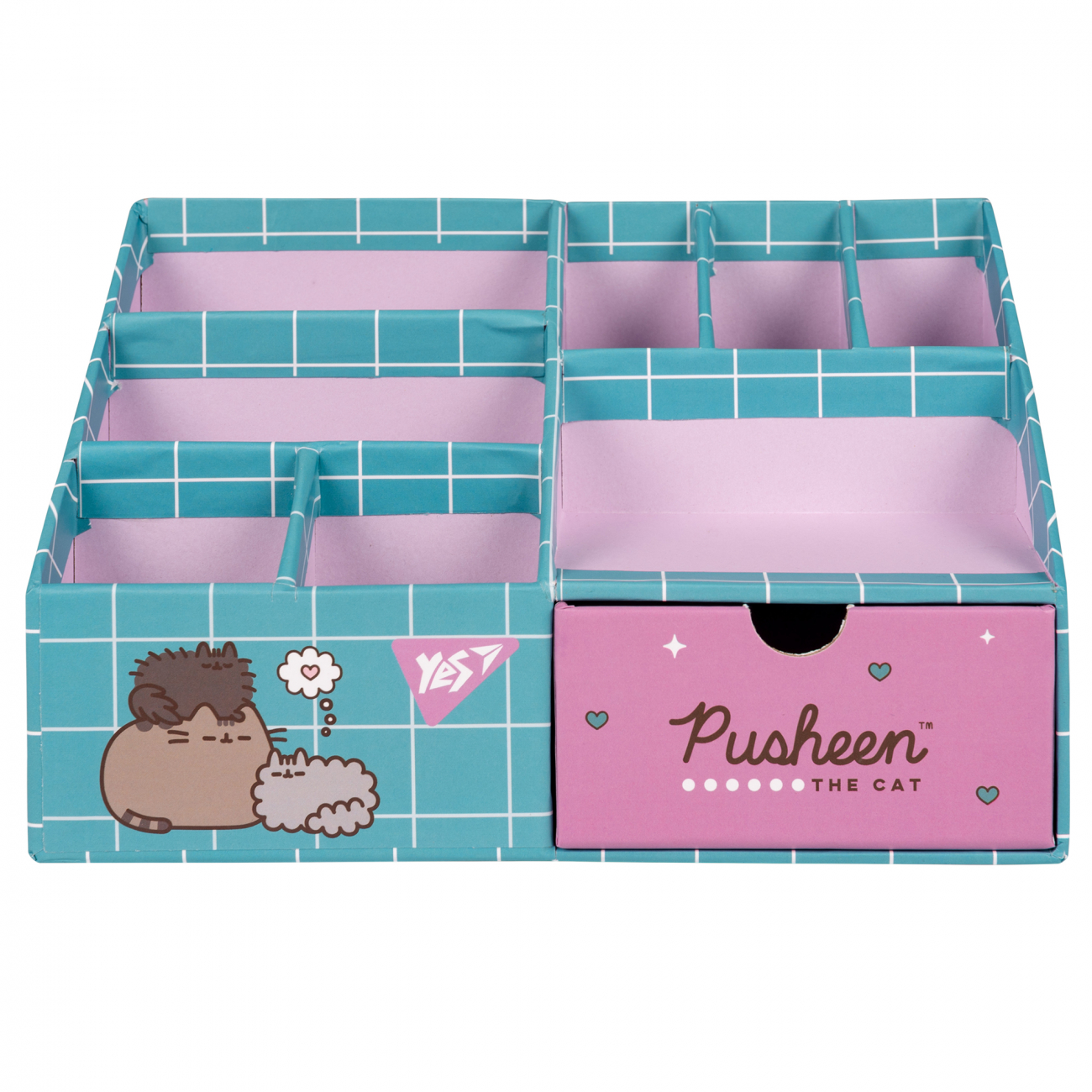 Органайзер настольный "Pusheen" 8 отделений, картон, 708222 Yes 1