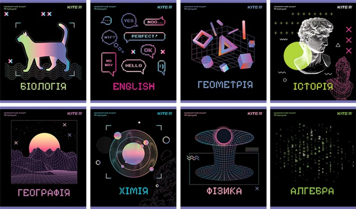 Тетрадь 48 кл, Предметка, Neo, набор 8 шт, K24-240-9-16