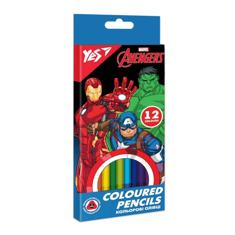 Олівці YES 12 кол. "Marvel. Avengers", 290664