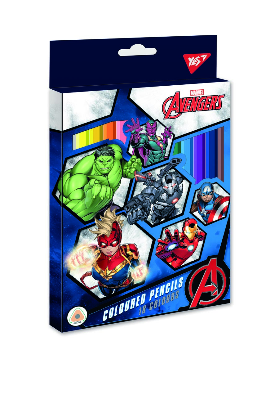 Олівці YES 18 кол. "Marvel", 290598