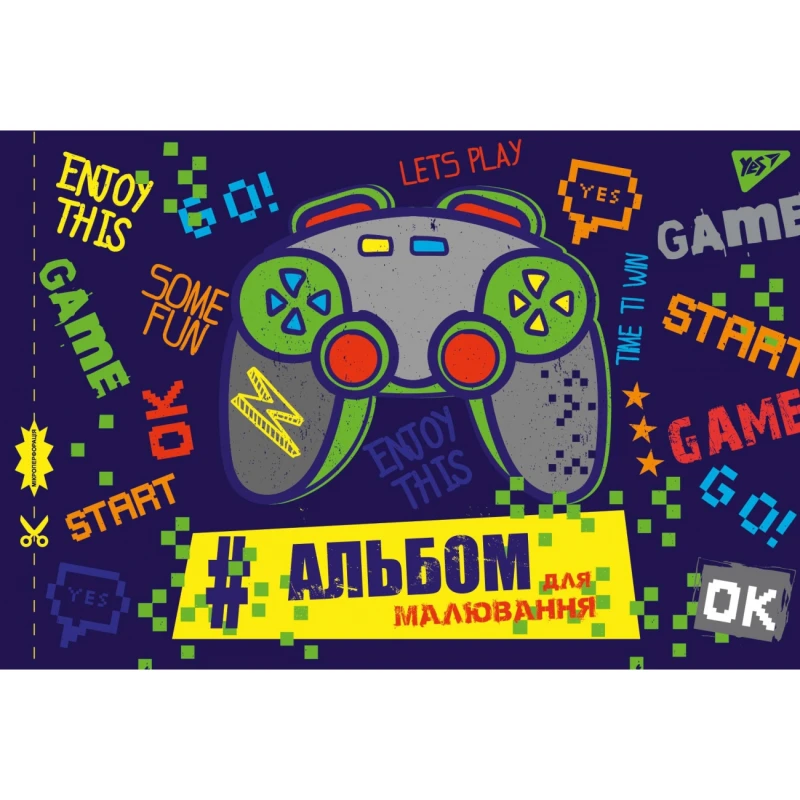 Альбом для малювання А4 12 арк./100 скоба з перф. (х) Yes (8402) 130482 1