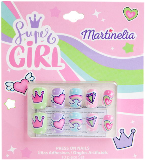 Наліпки на нігті "Supergirl", 62500, Martinelia