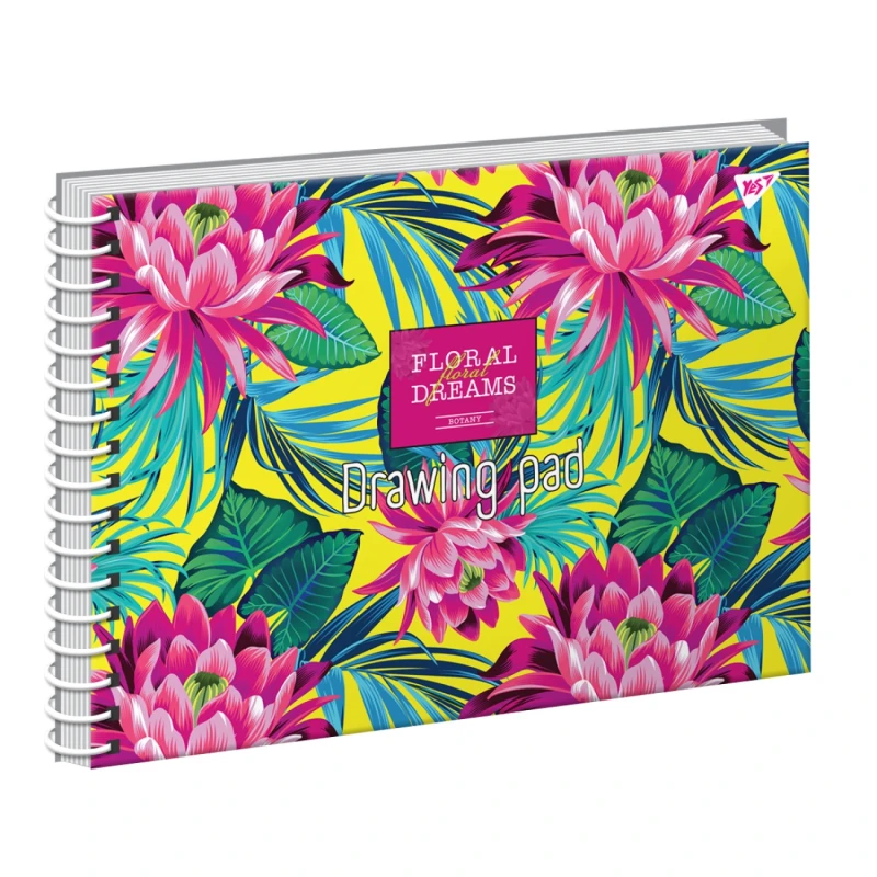 Альбом для рисования А4 20 л./100 "Tropical paradise" на спирали неон + софт-тач, 130478 Yes 2