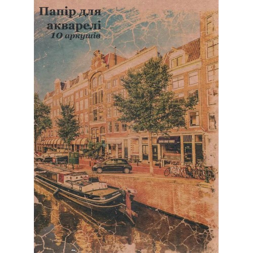 Бумага для акварели A3 10 листов (200г/м2), в папке, ПА3310 1