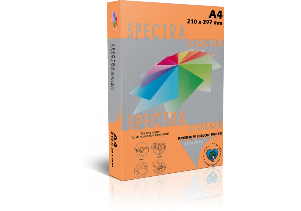 Бумага А4 500 л, 75 г/м², неон оранжевый Sinarspectra 371