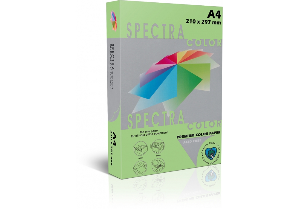 Бумага А4 500 л, 75 г/м², пастель, Green (зеленый) Sinarspectra 190