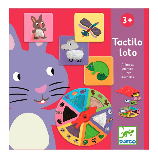 Игра тактильное лото "Животные", DJ08129, DJECO