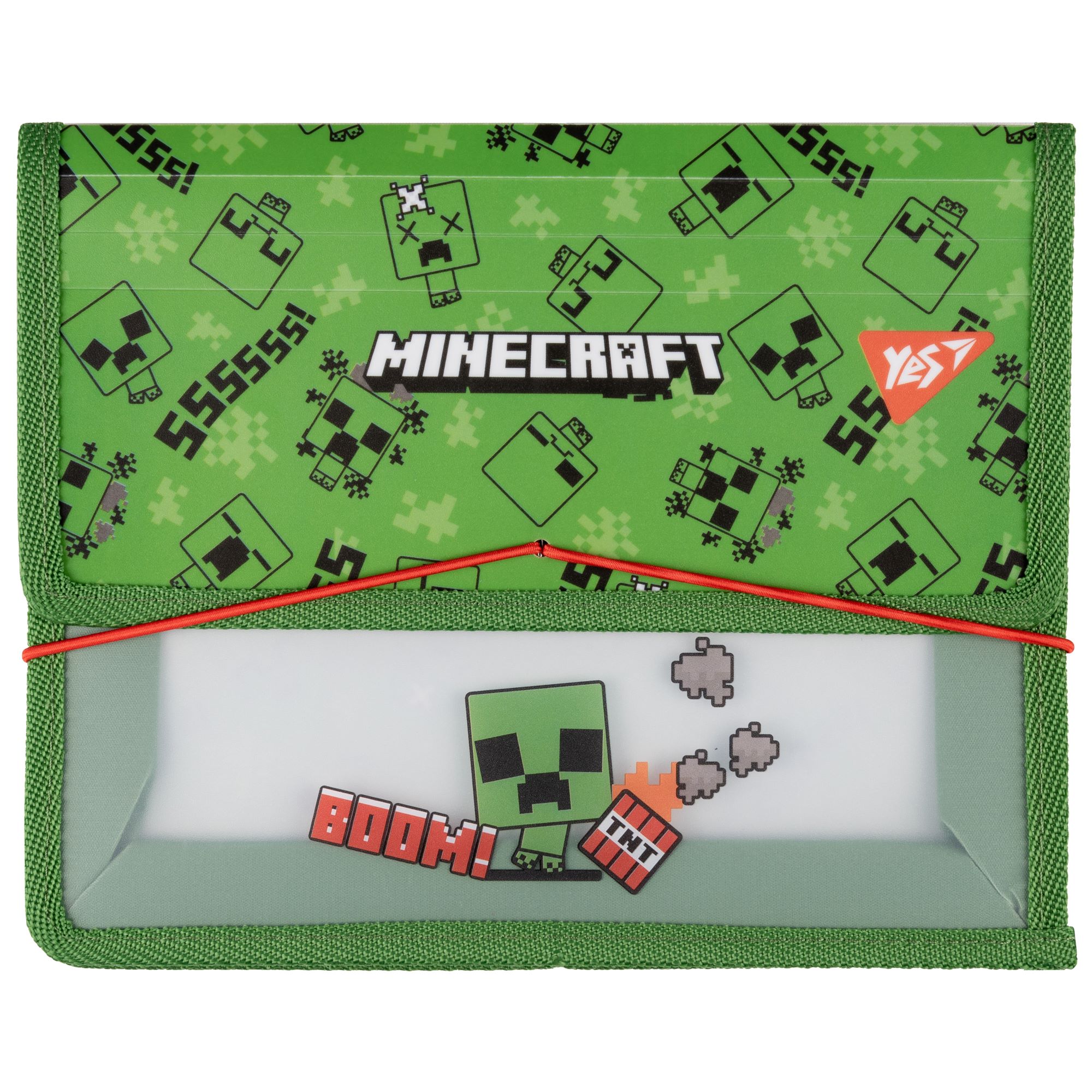 Папка для тетрадей пласт. на резинке В5 "Minecraft. Creeper", 492208 Yes