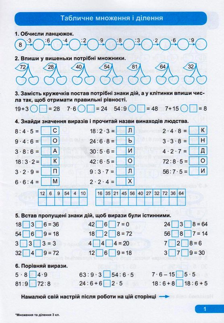 Практикум (НУШ). 3 клас. Множення та ділення (у), 05606 1