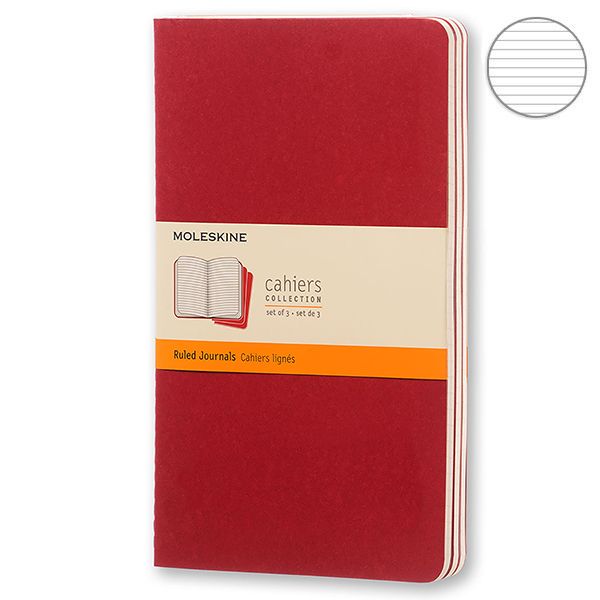 Записник Бордо середн. лінійка, Moleskine Cahier, CH116