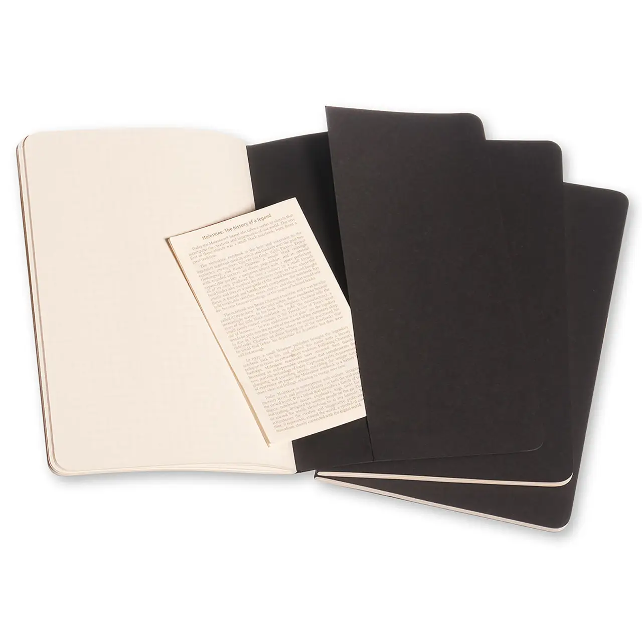 Записник Чорний середній клітина, Moleskine Cahier, QP317 3