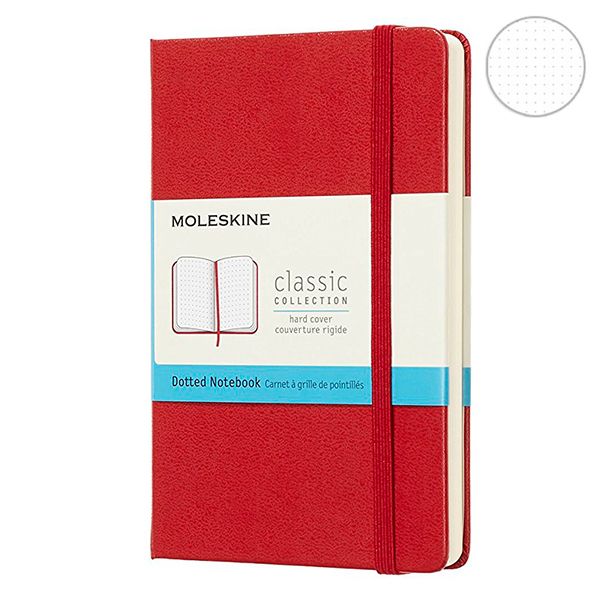 Блокнот Красный карманный точка, Moleskine Classic, MM713F2