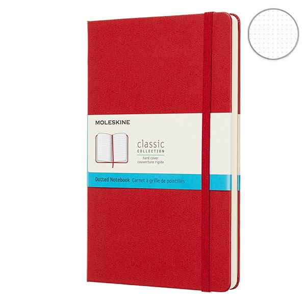 Записник Червоний середній точка, Moleskine Classic, QP066F2