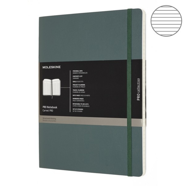 Записник Лісовий зелений м`який недатований великий, Moleskine PRO, PROPFNTB4SK19