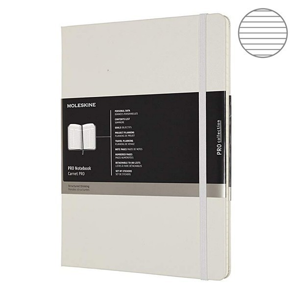 Записник Сірий недатований великий, Moleskine PRO, PROPFNTB4HG24