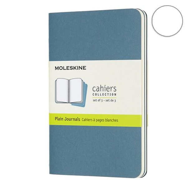 Записник Жвавий Блакитний кишеньк. нелінований, Moleskine Cahier, CH013B44
