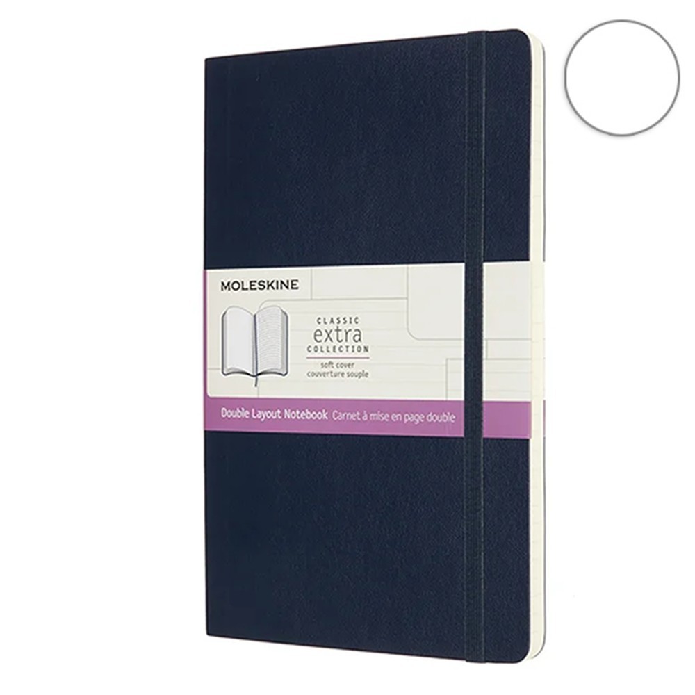 Записник Сапфір м’який середній лінійка/нелінований, Moleskine Classic, NB313SB20