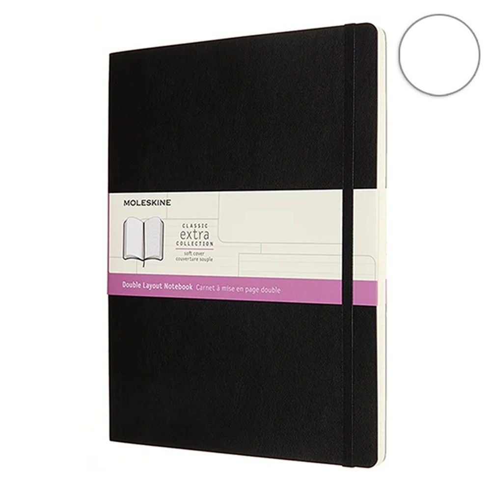 Записник Чорний м’який великий лінійка/нелінований, Moleskine Classic, NB413SBK