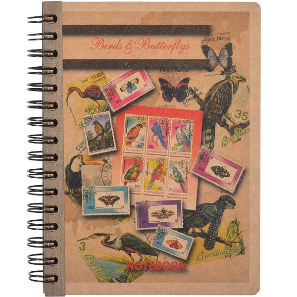 Книжка записна А6 80 арк KRAFT, клітинка, бічна пружина, з перфорац. KR6180K 2