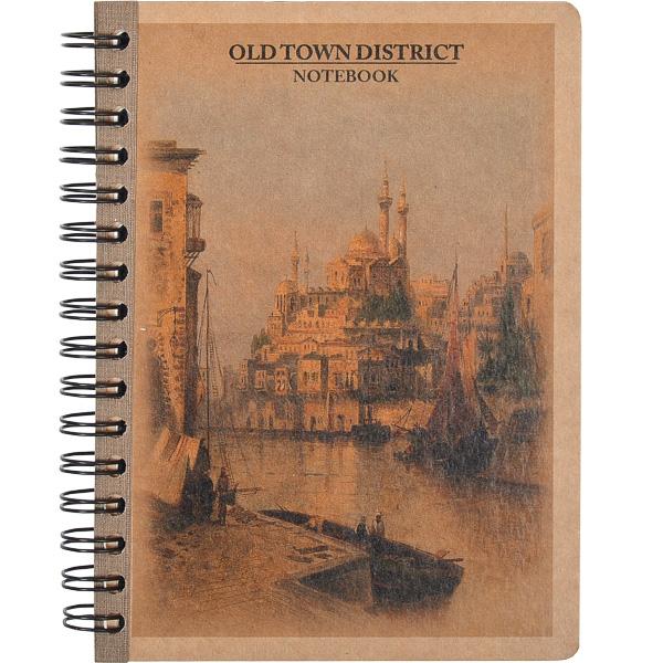 Книжка записна А6 80 арк KRAFT, клітинка, бічна пружина, з перфорац. KR6180K 4
