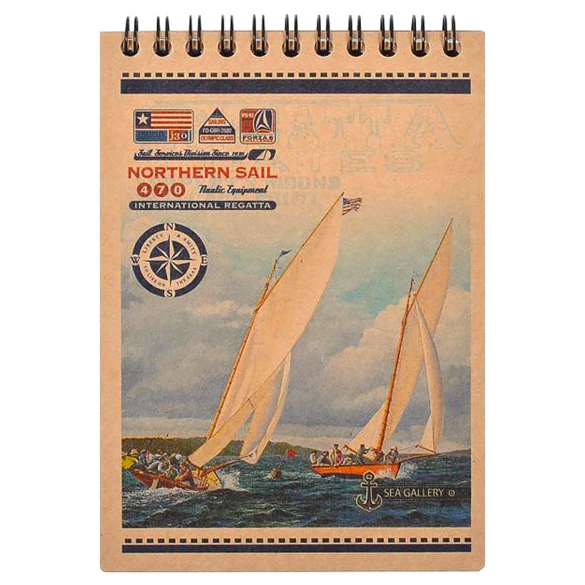 Книжка записна А6 80 арк KRAFT, клітинка, верх. пружина, з перфорац. KF6180K 2