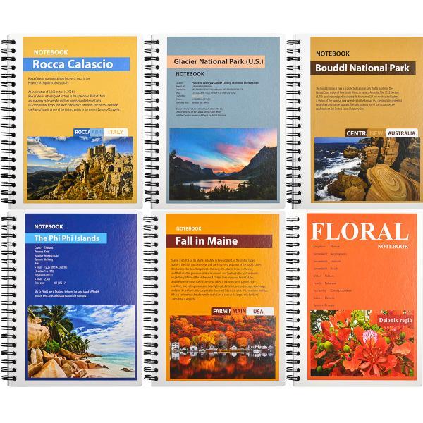 Книжка записна В6 96 арк KRAFT, клітинка, на спіралі, з перфор. KR6296K