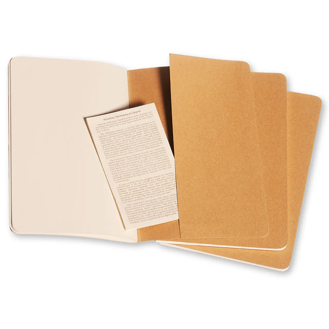 Записник Беж середній нелінований, Moleskine Cahier (2шт), QP418VF 3