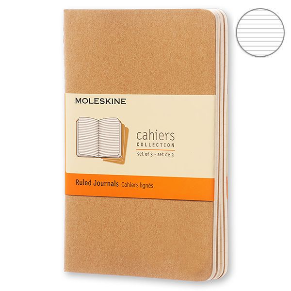 Записник Беж кишеньковий лінійка, Moleskine Cahier, QP411